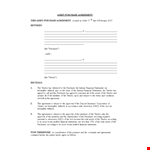 Agreement Template for Vendor and Purchaser | Purchase Agreement example document template 