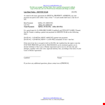 Standard Late Rent Notice example document template