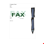 Fax Cover Sheet Template Printable example document template 