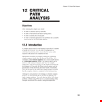 Critical Path Analysis Template example document template 