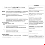 Engineering Fresher Resume Sample example document template 