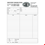 Hpp Groceryorderform example document template