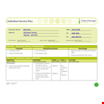 Example of Individual Service Plan: Goals for Billy's Individualized Services example document template