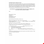 Post Phone Interview Thank You Letter example document template