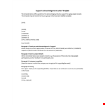 Company Acknowledgement Letter Template In Pdf example document template