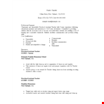 Sample Resume For Preschool Teacher Assistant example document template