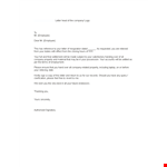 Relieving Letter Format Sample example document template