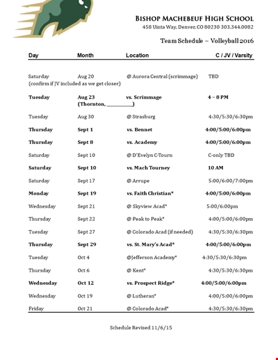 Create an Efficient Team Schedule for Saturday