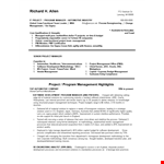 Global IT Program Manager: Expertise in Project Management, Development Methodologies | Resume example document template 