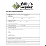 Scholarship Application Template - School & Scholarship Forms example document template