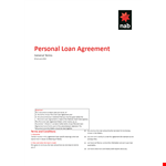 Simple Personal Loan Agreement example document template 