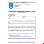 Standard Blank Job Application Form example document template