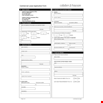 Commercial Building Lease Application Form example document template