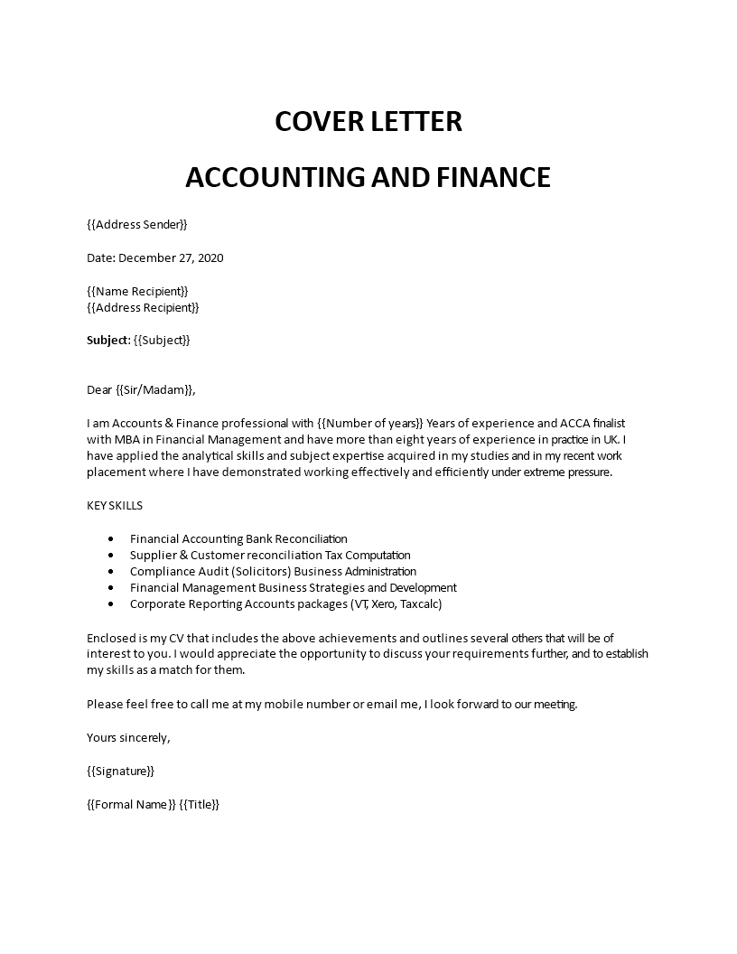 cover letter for bookkeeping position sample