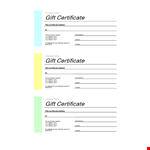 Customizable Gift Certificate Template - Download Now example document template