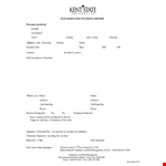 Employee Incident Report Template | Record Phone and Treatment Details example document template