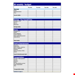 Printable Bi Weekly Budget Template example document template