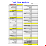 Cash Flow Analysis in Excel example document template 