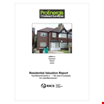 Residential Valuation example document template