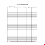 Daily Employee Sign In Sheet Template example document template