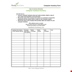 Buy Computer Hardware & Inventory - Fast Delivery | Company Name example document template