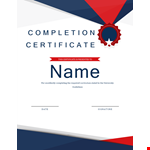 Certificate Of Completion Template example document template