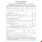 Free Generic Employment Application for Employers - Simplify Your Employment Process example document template