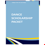 Dance Scholarship Essay Example example document template