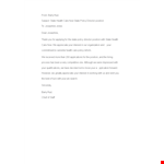 Email Job example document template