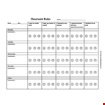 Free Classroom Behavior Chart - Improve Classroom Management with Effective Rules and Comments example document template