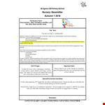 Preschool Newsletter Template - Engage Parents & Educate Children | School, Child, Children, Nursery example document template 