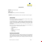 Financial System Analyst Job Description example document template