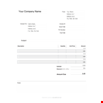 Free Sample Invoice Template with Address example document template 