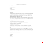 Sales Executive Resume Cover Letter example document template