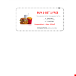 Buy One Get One Coupon Template example document template