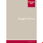 Free Monthly Budget Planner example document template