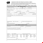 Employee Injury Incident Report example document template