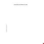 Simple Business Reference Letter - Customer Reference for Justin example document template 