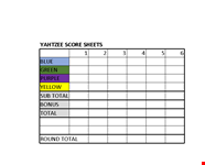 Printable Yahtzee Score Sheets Keep Track Of Your Scores