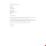 Interview Rejection Thank You Letter example document template