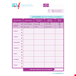 Printable Calendar example document template