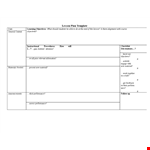 Effective Lesson Plan Template for Student Learning Objectives example document template