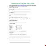 Printable Daycare Job Application Template example document template