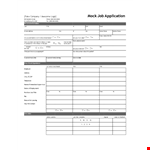 Printable Blank Job Application example document template