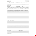 Construction Daily example document template