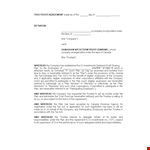 Company Trust Agreement: Ensure Trust with a Reliable Trustee example document template