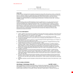 Senior Sales Professional Resume example document template 