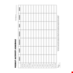 Printable Weekly Activity Schedule Template example document template