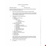 Development Committee Agenda example document template