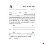 Rent Guarantee Letter Template - Ensure Rental Security for Landlords example document template